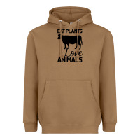 Toasted Coconut Eat Plants Love Animals Heavyweight Hoodie - Bettercallsaul