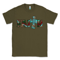 Army Green faith christmas cross Classic Tee - AdoDesignShop
