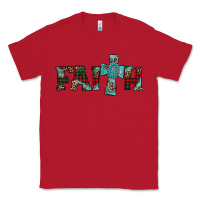 Red faith christmas cross Classic Tee - AdoDesignShop