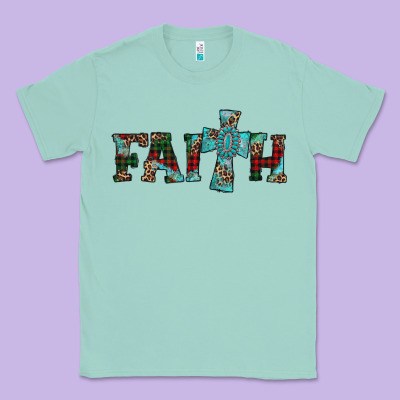 Faith Christmas Cross Classic Tee Designed By Adodesignshop