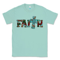 Seafoam faith christmas cross Classic Tee - AdoDesignShop