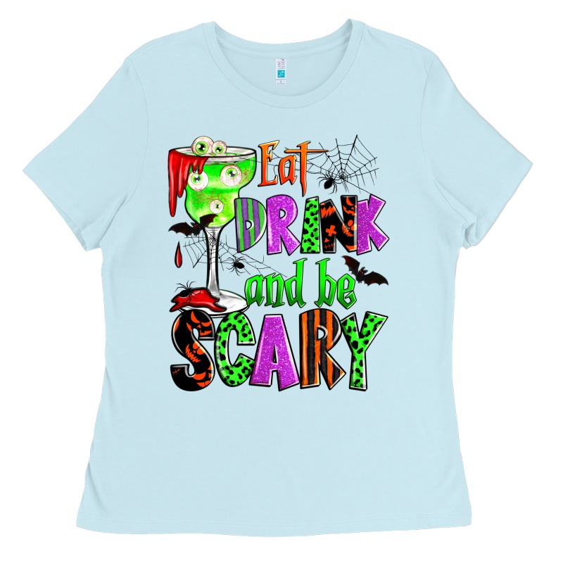 Eat Drink And Be Scary Ladies Tee by Zillion Design Studio | Teevron
