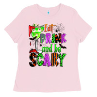 Bubblegum Pink eat drink and be scary Ladies Tee - Zillion Design Studio
