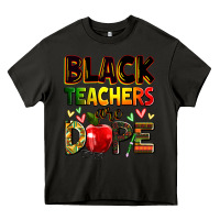 Asphalt Black Teacher's are dope juneteenth Heavy Core Tee - Zillion Design Studio