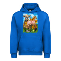 Cobalt farm animals wagon olivia Urban Hoodie - OliviaCreatesArt