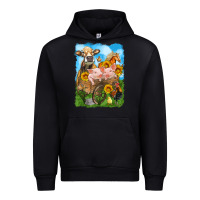 Foreset Green farm animals wagon olivia Urban Hoodie - OliviaCreatesArt