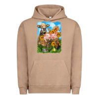 Pigment Burro farm animals wagon olivia Urban Hoodie - OliviaCreatesArt