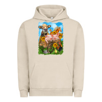 Pigment French Oak farm animals wagon olivia Urban Hoodie - OliviaCreatesArt