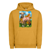 Pigment Peanut Butter farm animals wagon olivia Urban Hoodie - OliviaCreatesArt