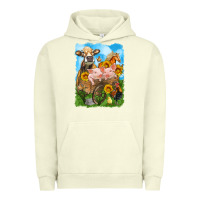 Pigment Pistachio farm animals wagon olivia Urban Hoodie - OliviaCreatesArt