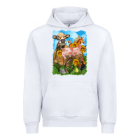 White farm animals wagon olivia Urban Hoodie - OliviaCreatesArt