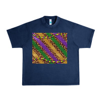 Navy mardi gras leopard glitter bead Urban Heavy Tee - BarkalooDesign
