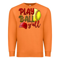 Carrot Play ball y'all Softball Premium Sweatshirt - NancyCooperArtShop