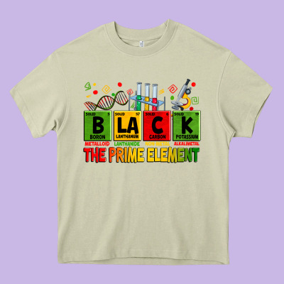 Black The Prime Element Juneteenth Heavy Core Tee Designed By Zillion Design Studio