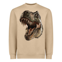 Tyrannosaurus T Rex Face Heavyweight Sweatshirt | Teevron