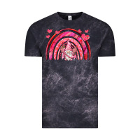 Cloud Black valentines day rainbow with cupid gnome Vintage Tee - NancyCooperArtShop