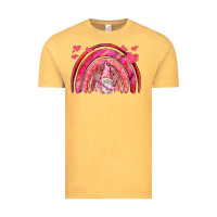 Vintage Mustard valentines day rainbow with cupid gnome Vintage Tee - NancyCooperArtShop