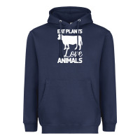 Eat Plants Love Animals Heavyweight Hoodie | Teevron