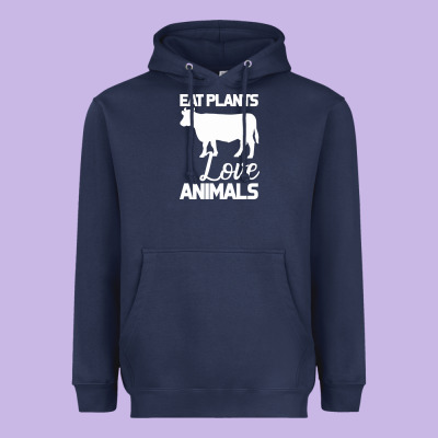 Eat Plants Love Animals Heavyweight Hoodie Designed By Bettercallsaul