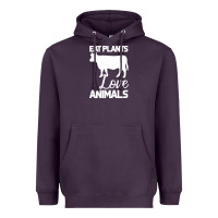 Plum Eat Plants Love Animals Heavyweight Hoodie - Bettercallsaul