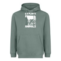 Sage Eat Plants Love Animals Heavyweight Hoodie - Bettercallsaul
