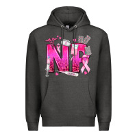 Charcoal Heather breast cancer np nurse practitioner Premium Hoodie - texasbilliewilder