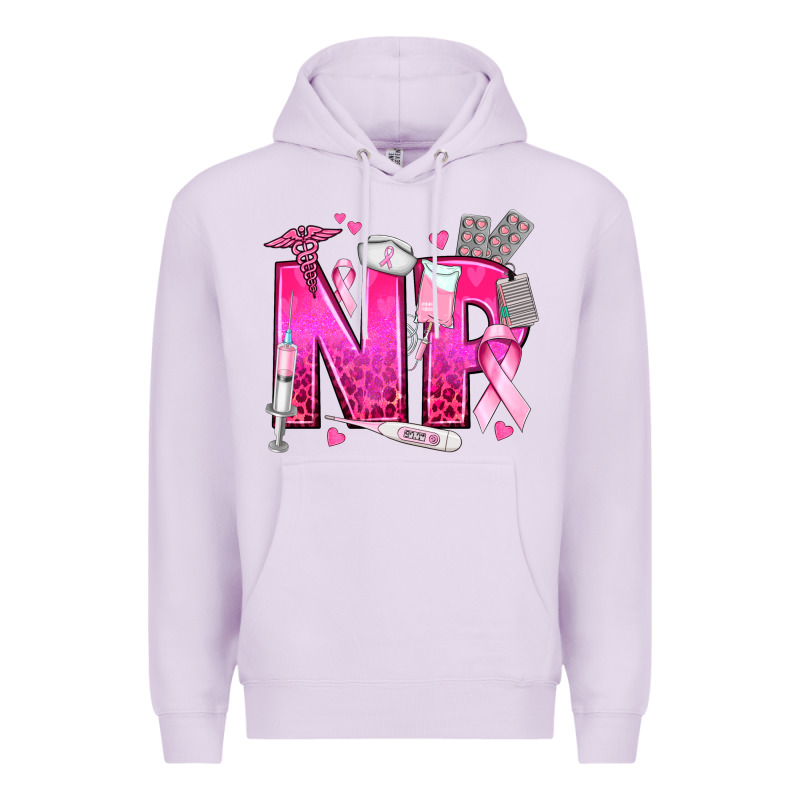 Breast Cancer Np Nurse Practitioner Premium Hoodie by texasbilliewilder | Teevron