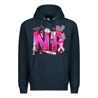 Navy breast cancer np nurse practitioner Premium Hoodie - texasbilliewilder