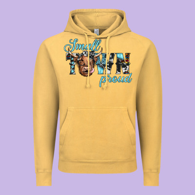 Small Town Proud Vintage Hoodie Designed By Jahusdesignshop