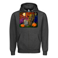 Charcoal Heather headstone and coffin mousepad Zipper Hoodie - BundleAndBundleShop