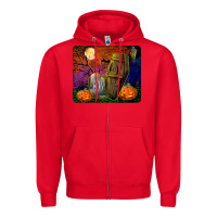 Red headstone and coffin mousepad Zipper Hoodie - BundleAndBundleShop