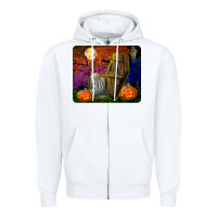 White headstone and coffin mousepad Zipper Hoodie - BundleAndBundleShop