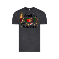 Vintage Black santa's favorite teacher Vintage Tee - AdoDesignShop