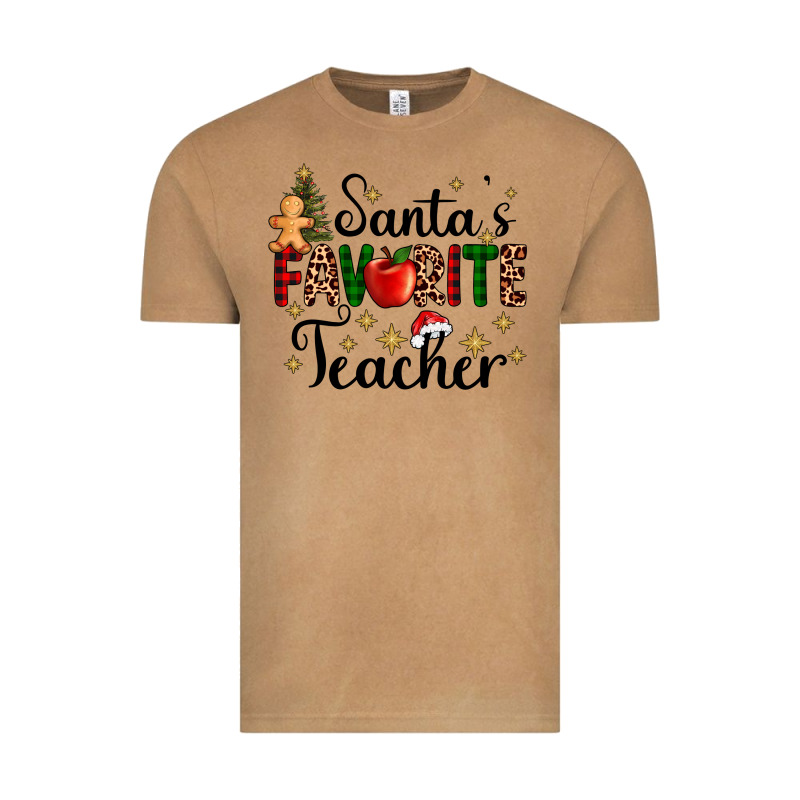 Santa's Favorite Teacher Vintage Tee by AdoDesignShop | Teevron