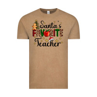 Vintage Coffee santa's favorite teacher Vintage Tee - AdoDesignShop