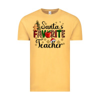 Vintage Mustard santa's favorite teacher Vintage Tee - AdoDesignShop