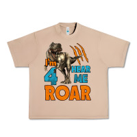 Burro i'm four hear me roar dinosaur birthday Urban Heavy Tee - LillyAllenDesigns