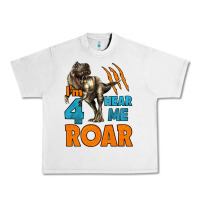 Lunar Rock i'm four hear me roar dinosaur birthday Urban Heavy Tee - LillyAllenDesigns