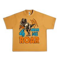 Peanut Butter i'm four hear me roar dinosaur birthday Urban Heavy Tee - LillyAllenDesigns