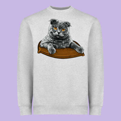 Scottish Fold Heavyweight Sweatshirt Designed By Lillyallendesigns