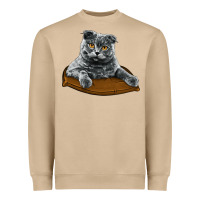 Mushroom Scottish Fold Heavyweight Sweatshirt - LillyAllenDesigns