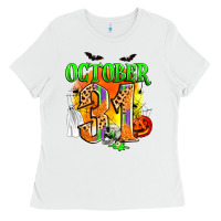 White october 31 Ladies Tee - Zillion Design Studio
