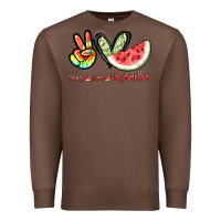 Chestnut Peace love watermelon Premium Sweatshirt - NancyCooperArtShop