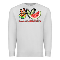 Dove Grey Peace love watermelon Premium Sweatshirt - NancyCooperArtShop