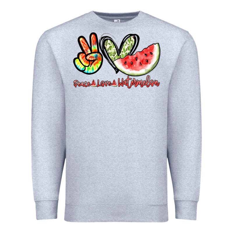 Peace Love Watermelon Premium Sweatshirt by NancyCooperArtShop | Teevron