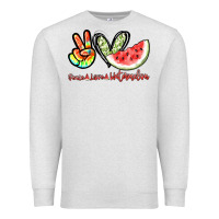 Oatmeal Heather Peace love watermelon Premium Sweatshirt - NancyCooperArtShop