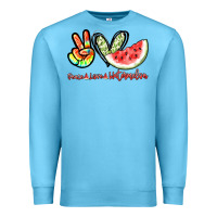 Ocean Blue Peace love watermelon Premium Sweatshirt - NancyCooperArtShop