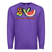 Purple Peace love watermelon Premium Sweatshirt - NancyCooperArtShop