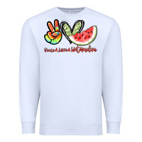 White Peace love watermelon Premium Sweatshirt - NancyCooperArtShop