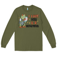 Army Green i love you u r beautiful frog Long Sleeve Tee - MaliasSmallBusiness